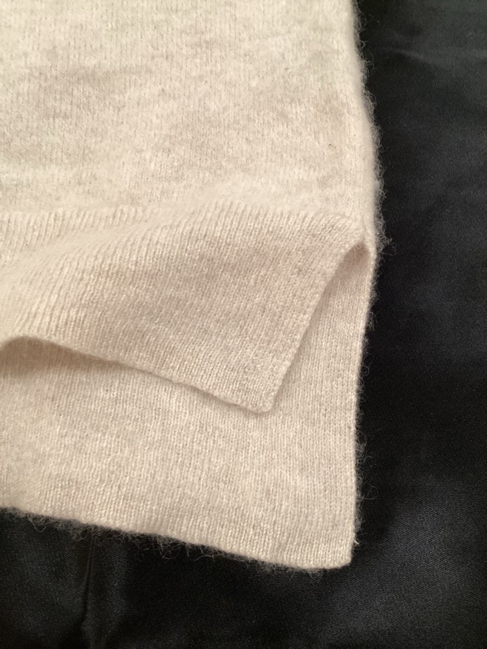 Johnny Was Casey Cashmere Whipstich Oat Colored Sweater W Pink Stitching M - Picture 7 of 13